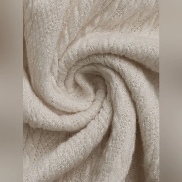 Cream and Plaid Long Sleeve Top- Perfee - Picture 7 of 8